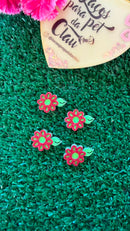 Adesivo Flor Vermelha - 10 unidades