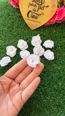 Flor para penteado/branca 10 U
