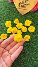 Flor para penteado/amarelo 10 U