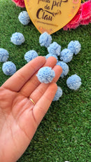 Pompom azul bebê/10 U