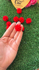 Pompom vermelho/10 U