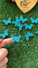 Adesivo-borboleta azul/10 U