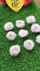 Laço Pompom Lilás - 10 unidades