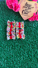 Mini Laços Magali com Coração Vermelho - 10 unidades